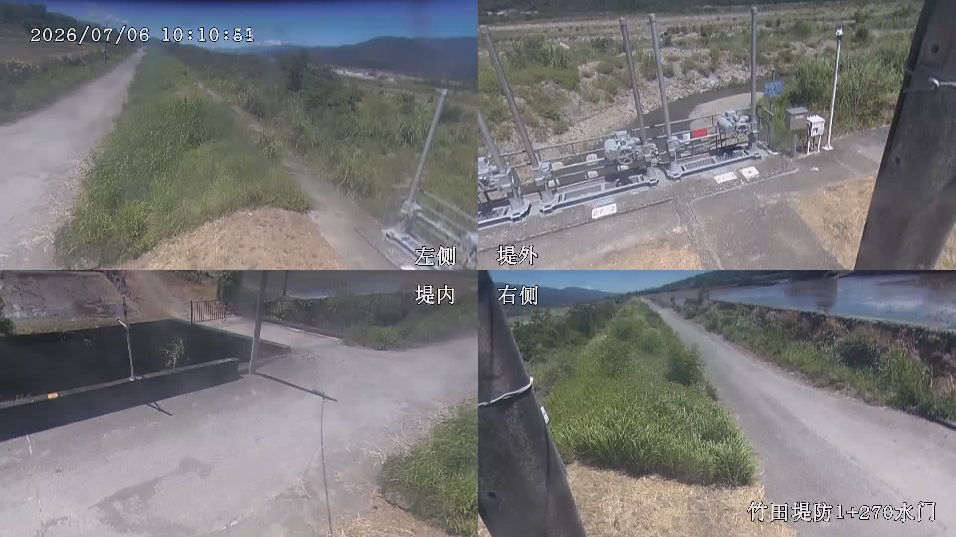 竹田堤防1+270水門 全景攝影機