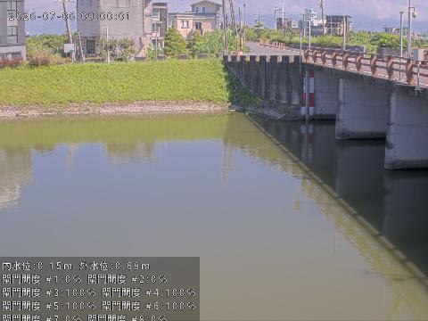 五結平行排水路防潮閘門內水位