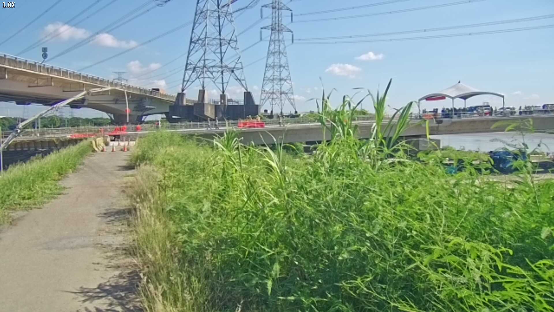 臺中大肚彰化和美跨河橋梁新建工程河川工地使用之和美端P19破堤處臨時河防建造物