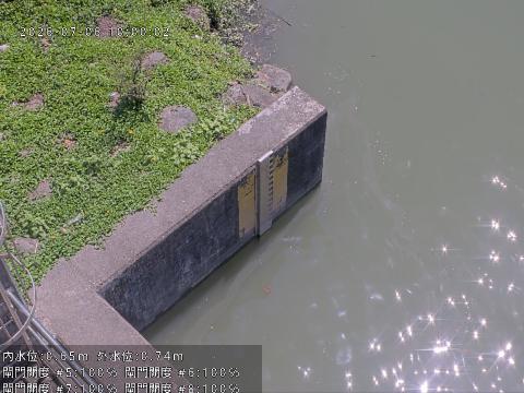五結副閘排水防潮閘門外水位
